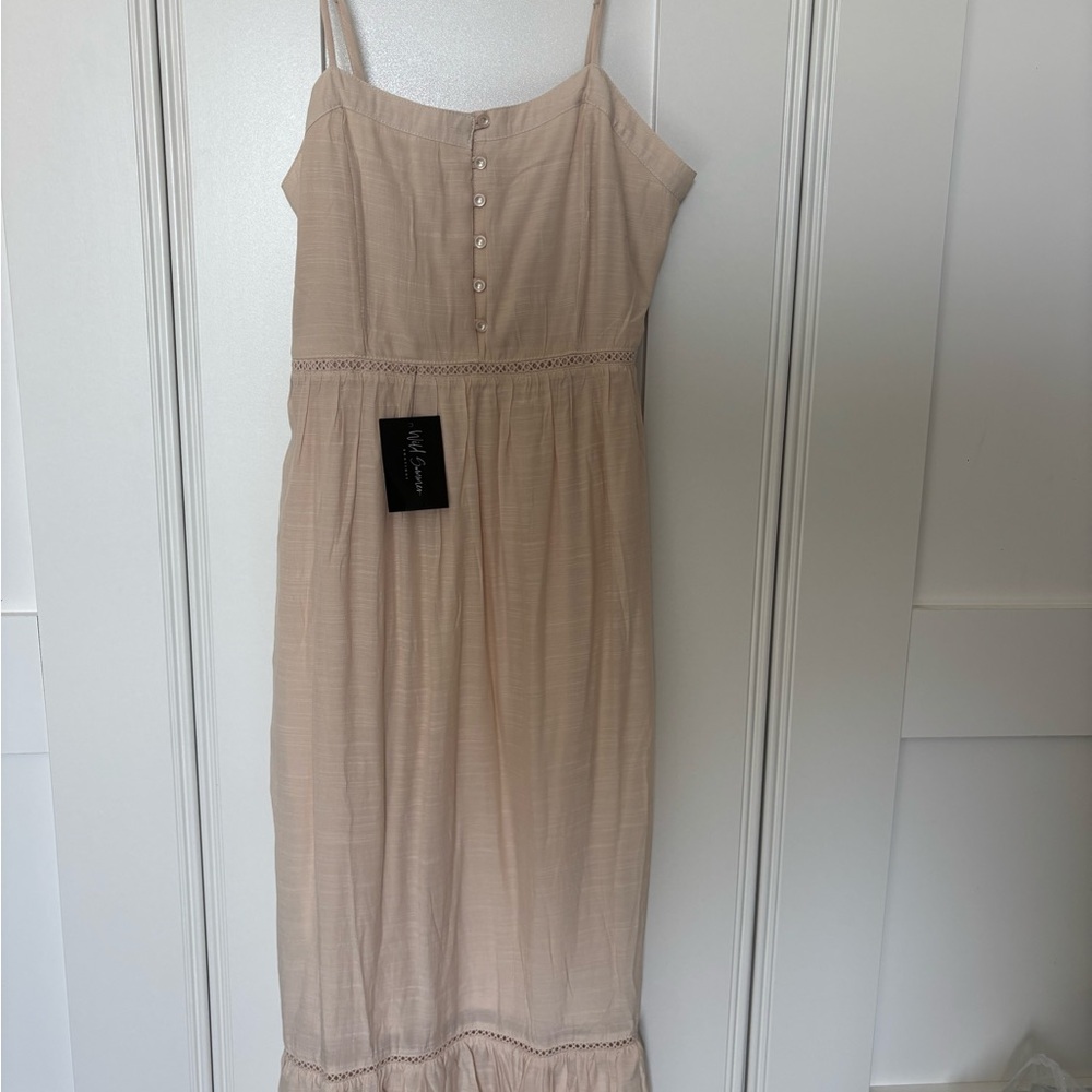 Love Tree Beige Midi Dress